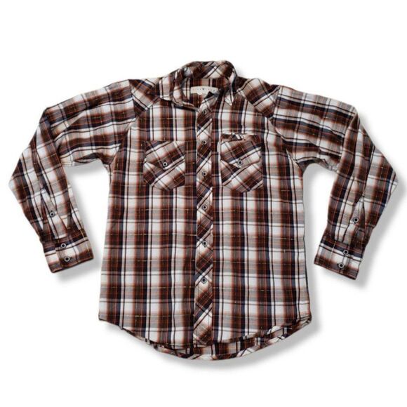 Five Four Shirt Size Small Men's Long Sleeve Button Down Shirt Plaid Checkered - Picture 1 of 7